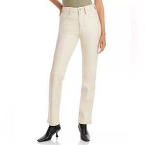 Good American Better Than Leather Good Icon Straight-Leg Pants Bone Size 2/26